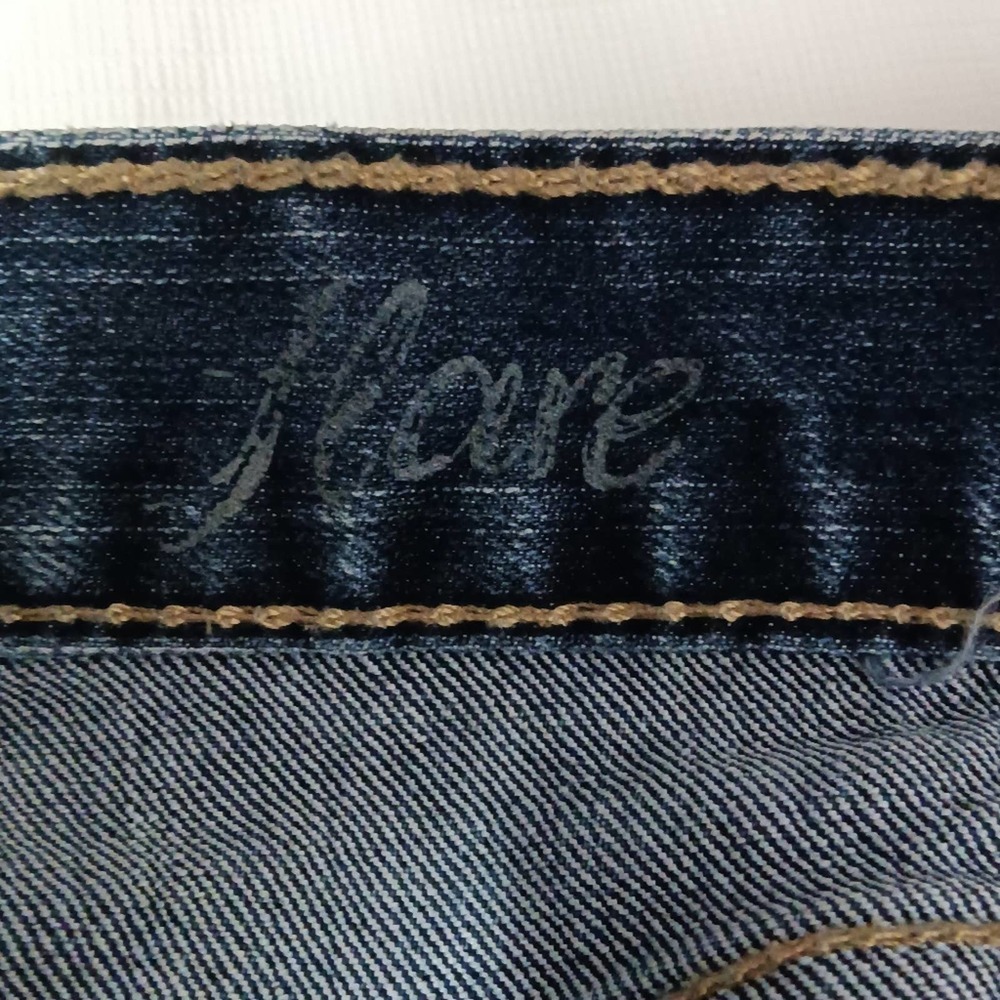CALVIN Klein Women's Flare Jeans Blue Denim Medium Wash Low Rise Bootcut Sz 4 - Picture 8 of 10